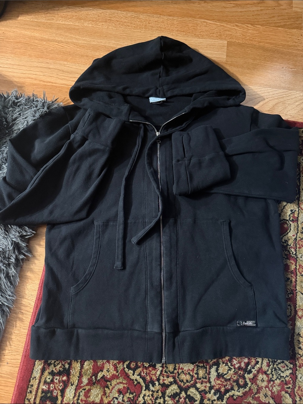 Bombshell sportswear Black Zip-Up Hoodie Sweater